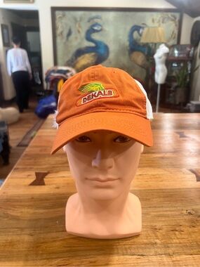 Orange Mesh-Back “DEKALB” Baseball Cap